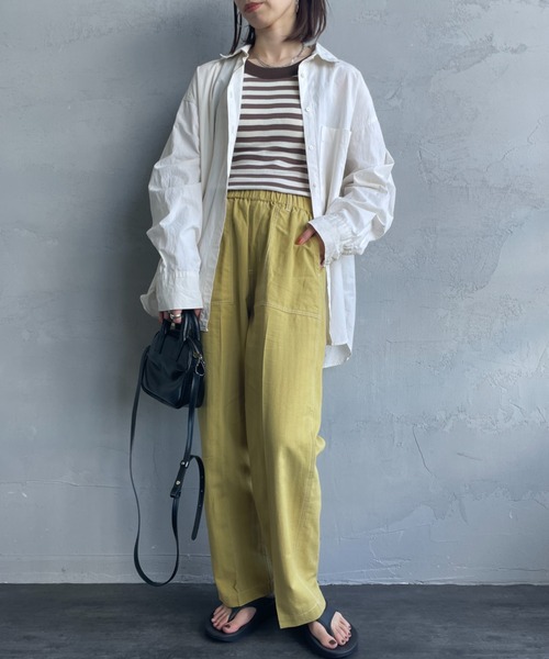「UNIVERSAL OVERALL」 イージーパンツ S ネイビー レディース_画像2