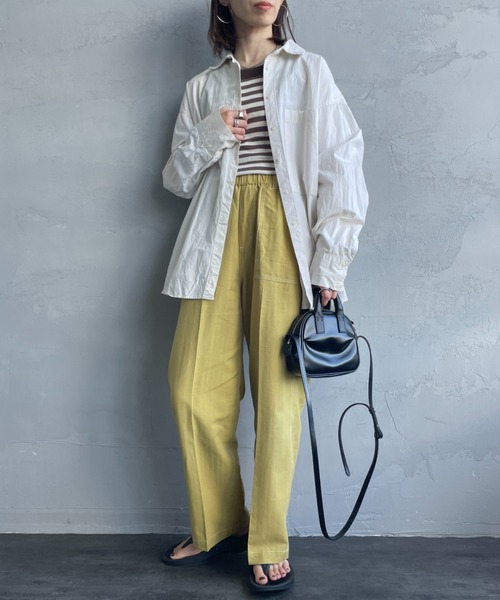 「UNIVERSAL OVERALL」 イージーパンツ S ネイビー レディース_画像3