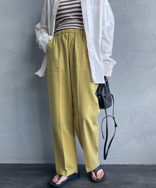 「UNIVERSAL OVERALL」 イージーパンツ S ネイビー レディース_画像6
