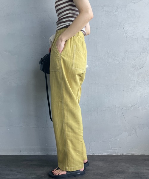 「UNIVERSAL OVERALL」 イージーパンツ S ネイビー レディース_画像7