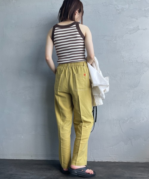 「UNIVERSAL OVERALL」 イージーパンツ S ネイビー レディース_画像9