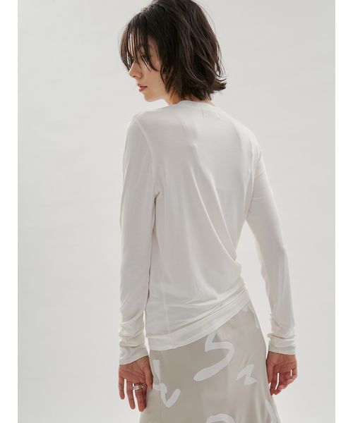 「emmi」 長袖カットソー ONE SIZE ホワイト レディース_画像5