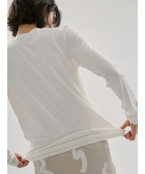「emmi」 長袖カットソー ONE SIZE ホワイト レディース_画像8