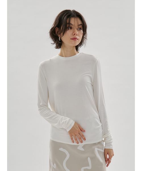 「emmi」 長袖カットソー ONE SIZE ホワイト レディース_画像9