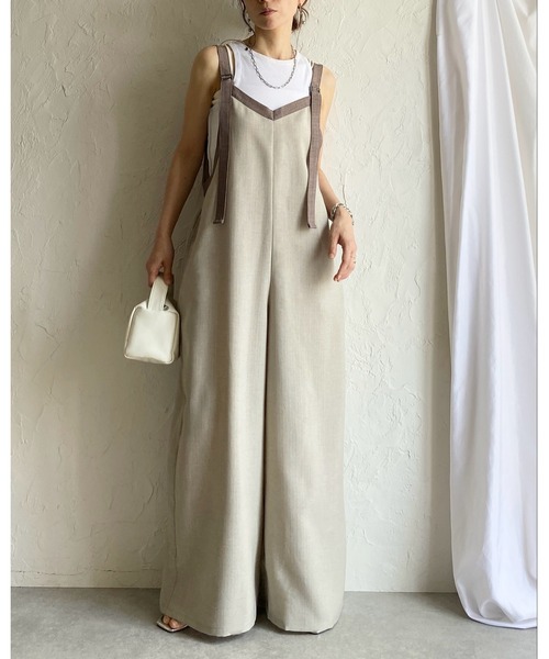 CRESCENT　ハーフノート　オーバーオール　サロペット　オールインワン She's Closet サロペット オーバーオール 「低身長向けサイズあり