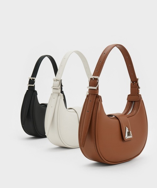 「CHARLES & KEITH」 2WAYバッグ S スミクロ レディース_画像8