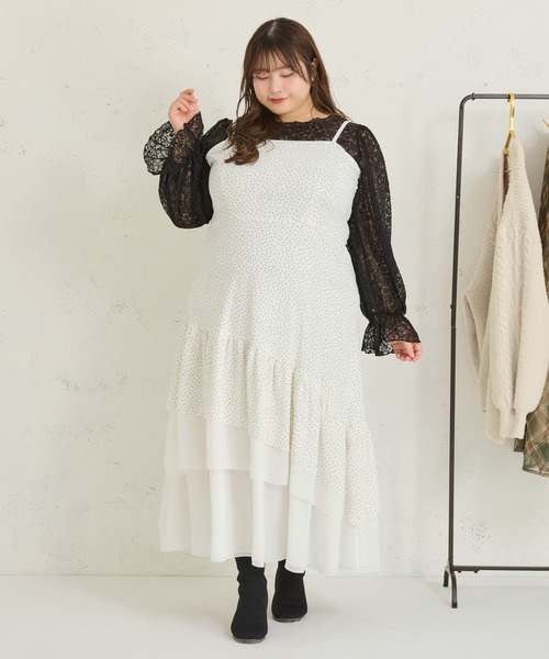 「Louiosy」 キャミソールワンピース 4L ラベンダー レディース_画像7