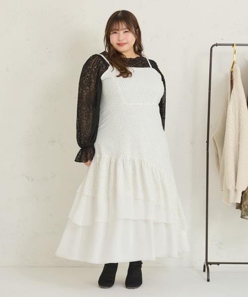 「Louiosy」 キャミソールワンピース 4L ラベンダー レディース_画像8