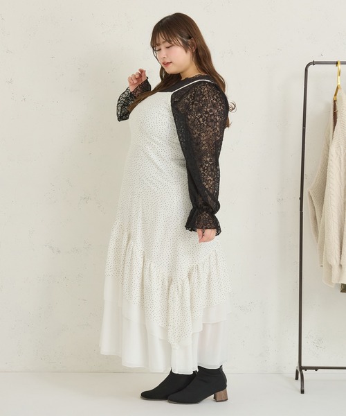 「Louiosy」 キャミソールワンピース 4L ラベンダー レディース_画像9