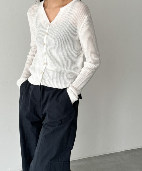 「CANAL JEAN」 「El mar」ニットカーディガン ONE SIZE アイボリー レディース_画像2