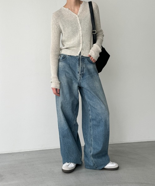 「CANAL JEAN」 「El mar」ニットカーディガン ONE SIZE アイボリー レディース_画像7