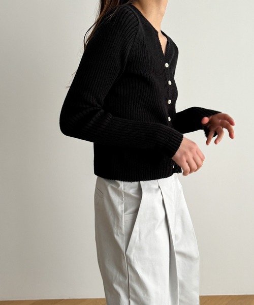 「CANAL JEAN」 「El mar」ニットカーディガン ONE SIZE アイボリー レディース_画像8
