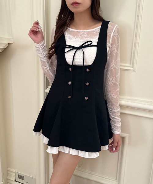 OLIVE des OLIVE フレアジャンスカ OLIVE des OLIVE（オリーブデオリーブ） ジャンパースカート フレア