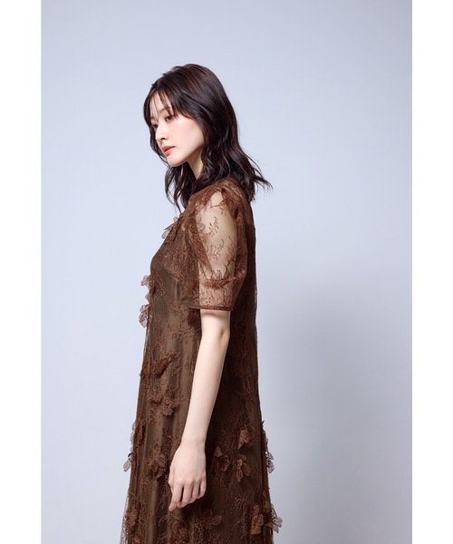 【定価20,900円】niana 結婚式 ワンピース オケージョン niana（ニアナ） パーティードレス ドレス フラワーレースドレス 花嫁