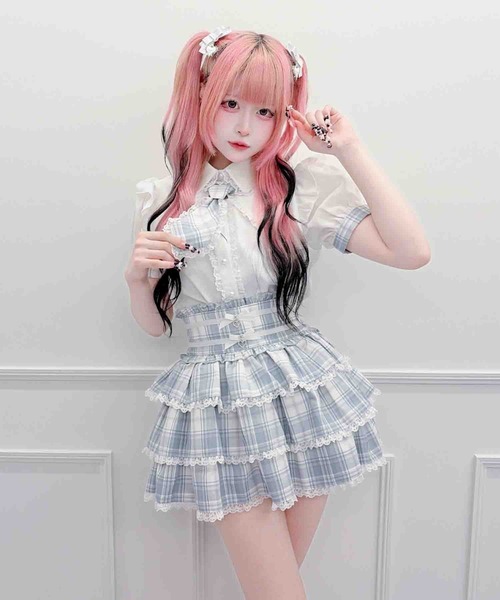MA*RS（マーズ） スカート リボン付きチェック柄スカパン : ZOZOTOWN