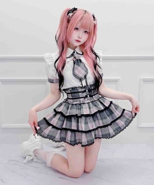 MA*RS（マーズ） スカート リボン付きチェック柄スカパン : ZOZOTOWN