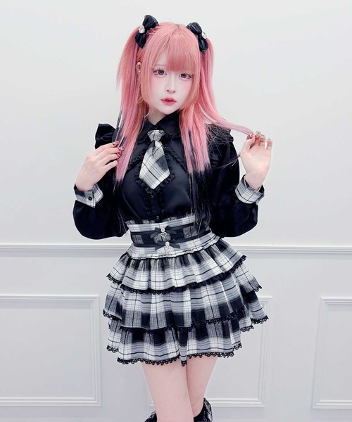 MA*RS（マーズ） スカート リボン付きチェック柄スカパン : ZOZOTOWN