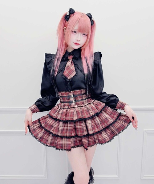 MA*RS（マーズ） スカート リボン付きチェック柄スカパン : ZOZOTOWN