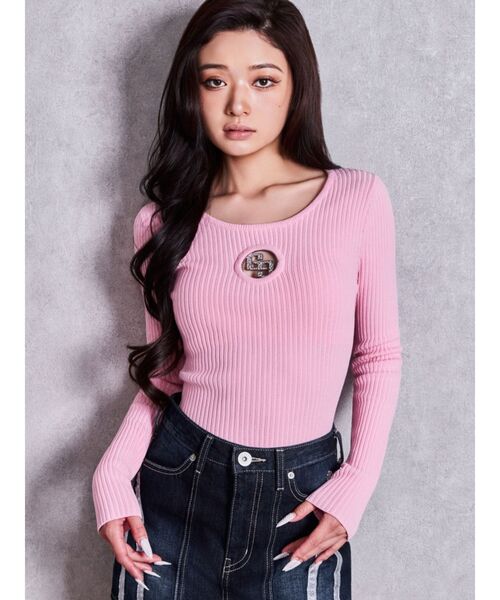 GYDA（ジェイダ） ニット セーター GG bijou MOLD long sleeveニット