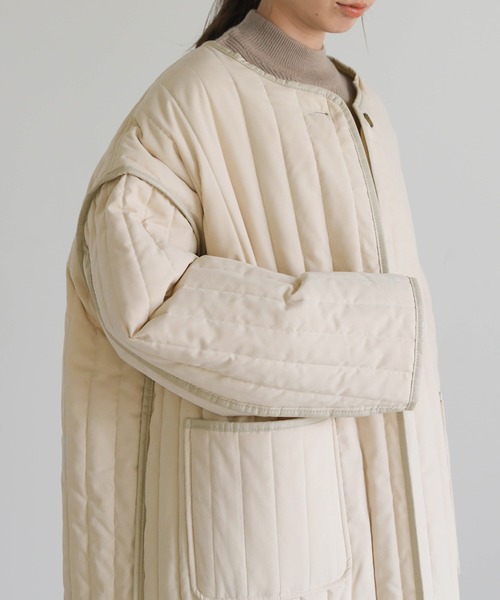 新品　2023AW ＜PHEENY＞ナイロン キルティング コート　MOCA 楽天市場】今だけ☆7,480円！ドロストキルティングコート(y8127