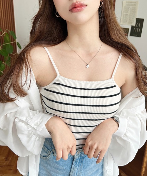 moment+ キャミソール 「累計販売枚数3万枚突破！」カップ付きテレコ