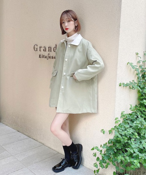 ハーフコー アウター 通販 Paypayモール バイカラーレトロハーフコート Zozotown Paypayモール店 ぜひご Www Blaskogabyggd Is