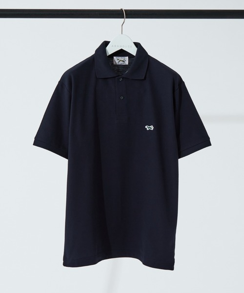 ストライプ ポロシャツ 半袖 フォックス刺繍 MAISON KITSUNE（メゾン キツネ） Tricolor Fox Patch Polo Shirts