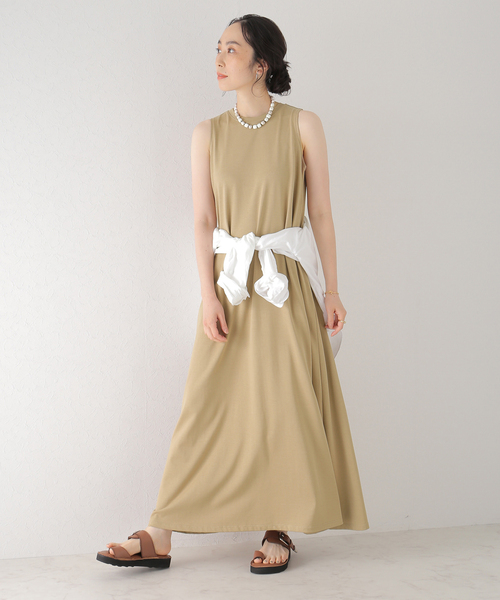 Plage jerseyフレアドレス　ロング　マキシ丈 Plage jerseyフレアドレス ロング マキシ丈 - メルカリ