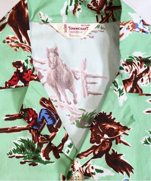 TOWNCRAFT シャツ TOWN CRAFT/タウンクラフト PAJAMA PRINTED SS