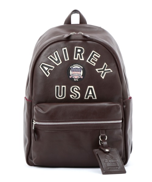 AVIREX デイバック リュック VARSITY LEATHER DAYPACK/ バー