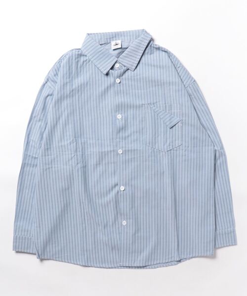 ブラウス シャツ aimoha outdoor ユニセックス　ビッグシルエット シャツ レディース メンズ aimoha ブラウス シャツ outdoorストライプシャツ レディース