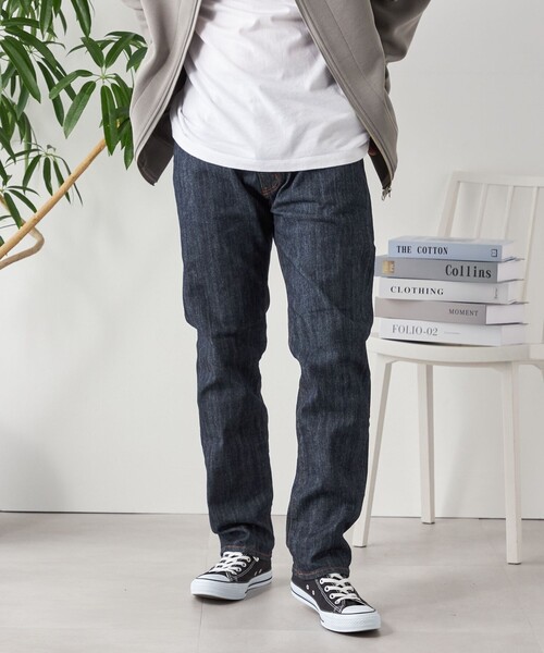 ジーンズ 「SHIPS any別注」BROOKLYN OVERALLS : スキニーフィット デニムパンツ メンズ