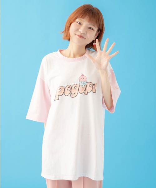 tシャツ PEGOPA/ぺゴパ/リンガーＴシャツ レディース メンズ