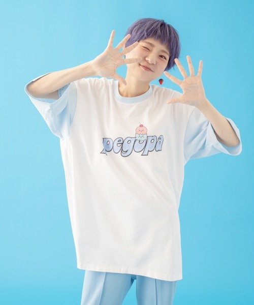 tシャツ PEGOPA/ぺゴパ/リンガーＴシャツ レディース メンズ L.H.P tシャツ PEGOPA/ぺゴパ/リンガーTシャツ レディース