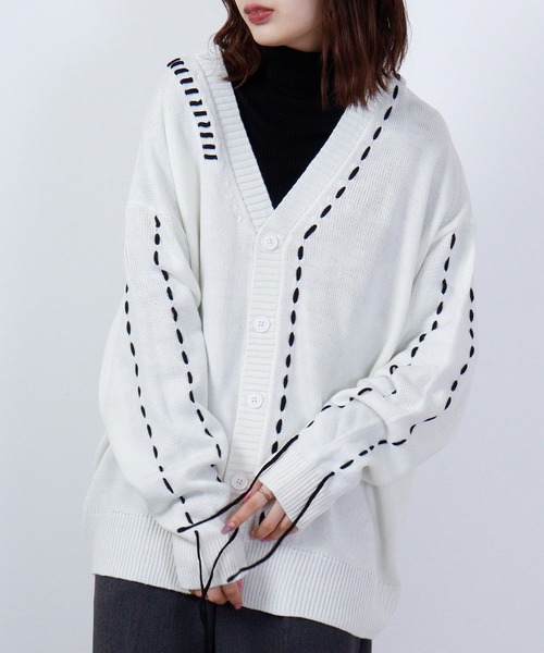 FUNALIVE（ファンアライブ） カーディガン ハンドレースカーディガン