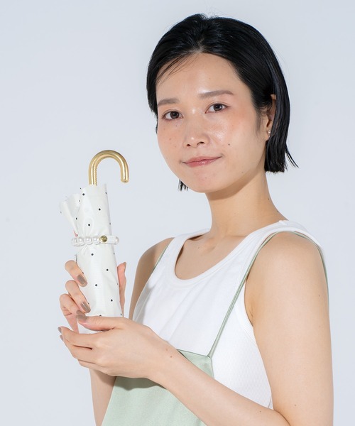 FORME 折りたたみ傘　ブラウンドット 000000000049_oRK0e7D.jpg