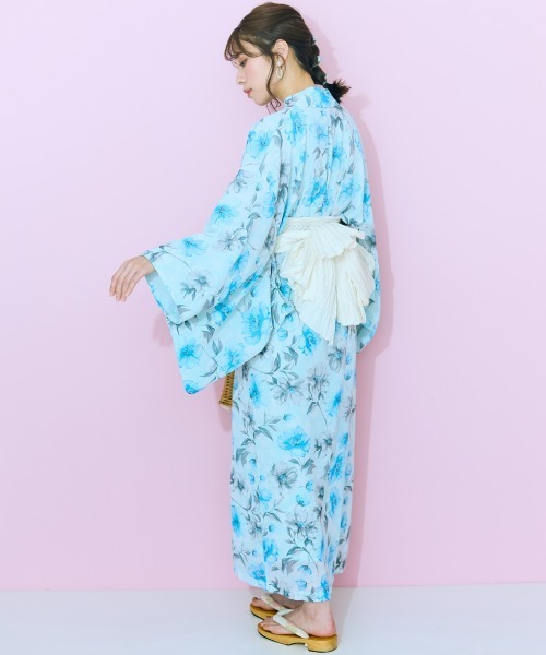 まりん　　浴衣×2着 即日発送】メルヘンバニー橙花2way浴衣《浴衣4点セット