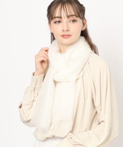 FURLA（フルラ） マフラー ストール 麻 カシミヤ 無地ストール