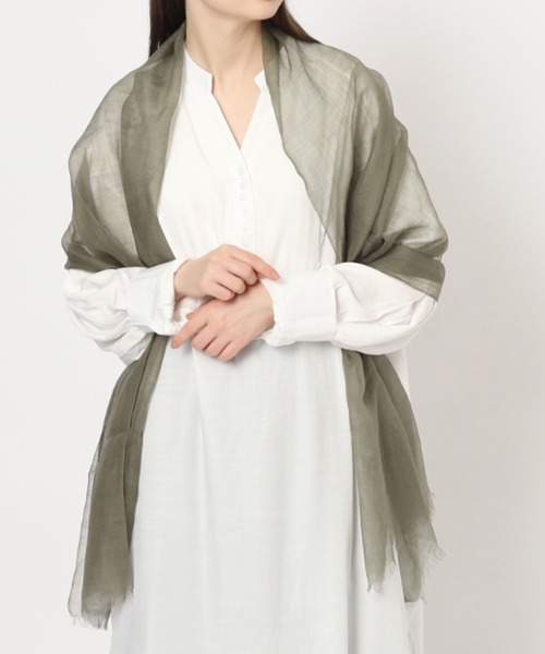 FURLA（フルラ） マフラー ストール 麻 カシミヤ 無地ストール