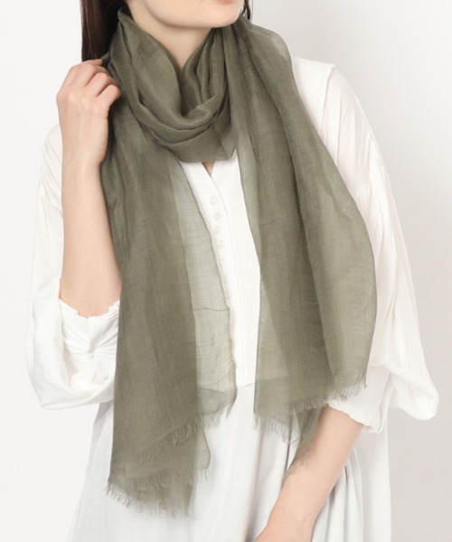 FURLA（フルラ） マフラー ストール 麻 カシミヤ 無地ストール