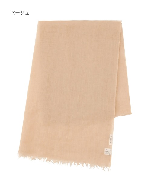 FURLA（フルラ） マフラー ストール 麻 カシミヤ 無地ストール