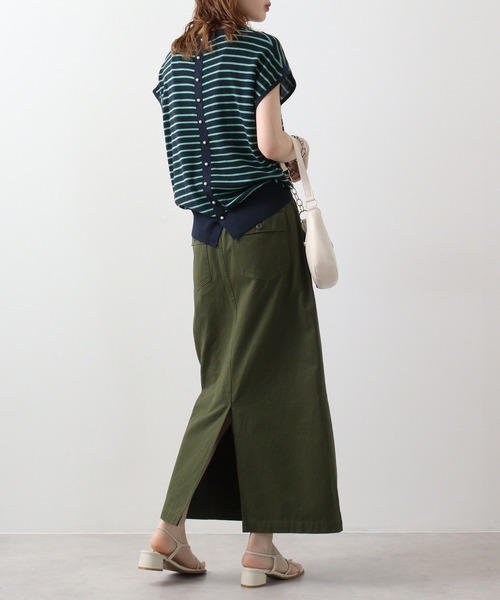 tシャツ Anna Nicola バックパールボダーニット レディース Anna Nicola tシャツ バックパールボダーニット レディース