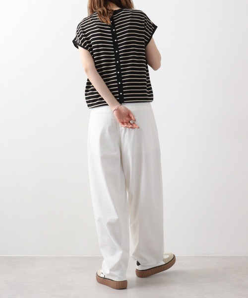 tシャツ Anna Nicola バックパールボダーニット レディース Anna Nicola tシャツ バックパールボダーニット レディース