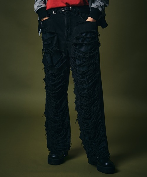 glamb ジーンズ Shred Damage Denim / シュレッドダメージデニム