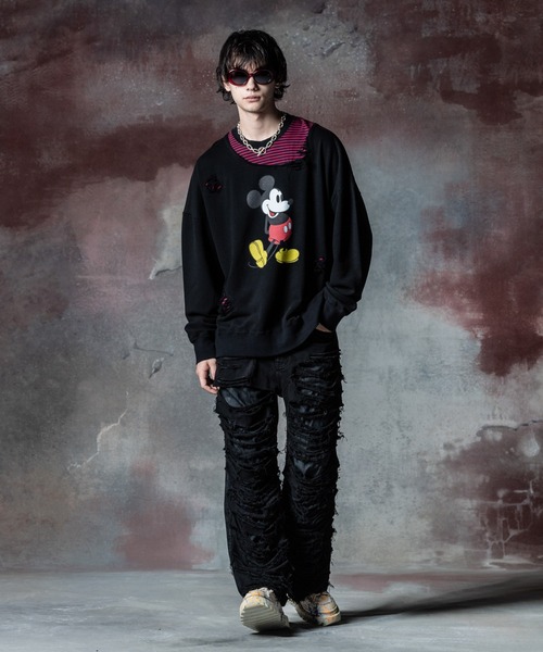 グラム　glamb ダメージジーンズ glamb ジーンズ Shred Damage Denim / シュレッドダメージデニム