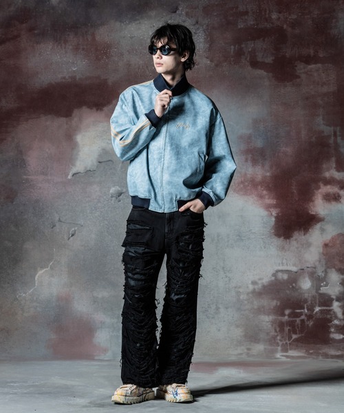 グラム　glamb ダメージジーンズ glamb ジーンズ Shred Damage Denim / シュレッドダメージデニム