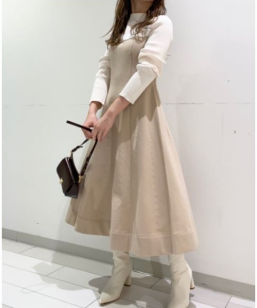 CELFORD」 ニットワンピース 38 ベージュ レディース : 83730121  