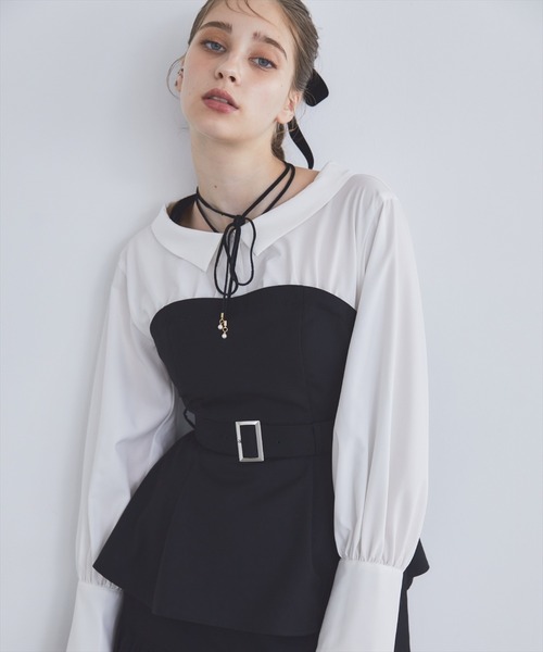 ワンピース シャツドッキングベアワンピース レディース : 85414121  