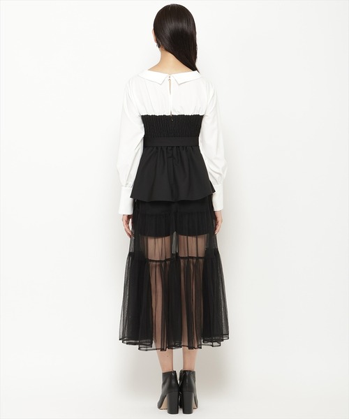 ワンピース シャツドッキングベアワンピース レディース : 85414121  