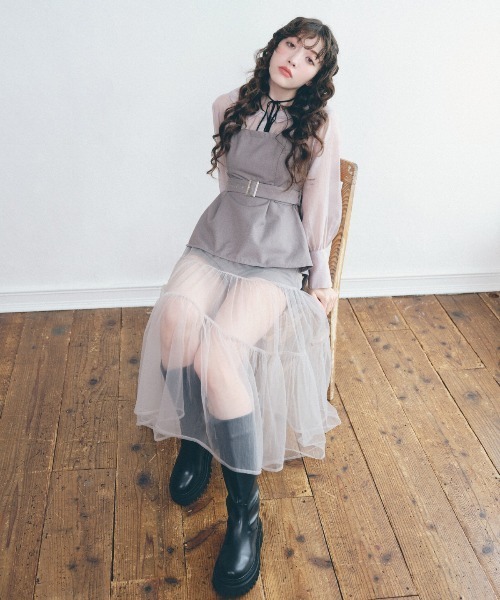 ワンピース シャツドッキングベアワンピース レディース : 85414121  